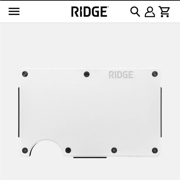 The Ridge Wallet w/ Apple AirTag Money Clip Accessory - Polar White NWOT - Picture 1 of 12